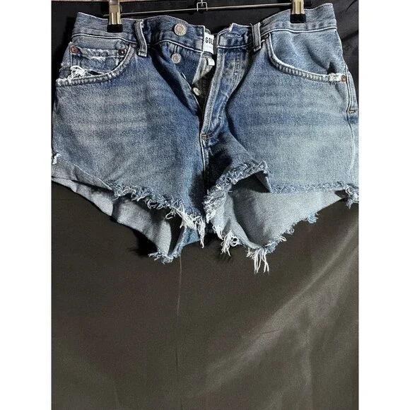 Agolde Parker Cut Off Denim Button Fly Shorts  Size 27