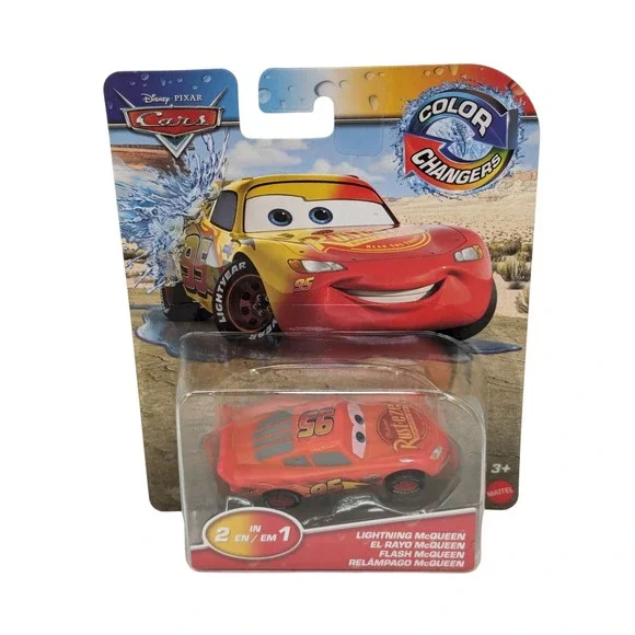 Disney Pixar Cars 2 in 1 Color Changers Lightning McQueen Changes with Water Toy