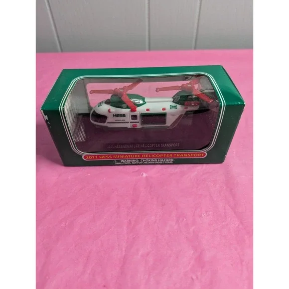 2011 Hess gasoline gas‎ station Miniature Helicopter Transport in original box