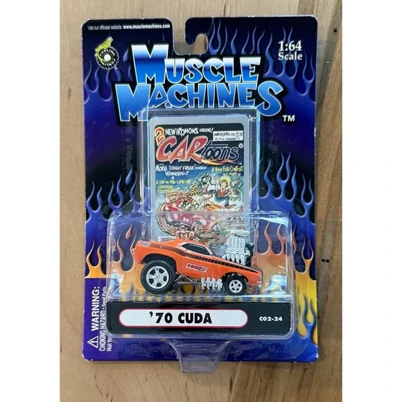 Muscle Machines CARtoons '70 Cuda C02-24 Orange 2002 Funline Merchandise Co. Inc