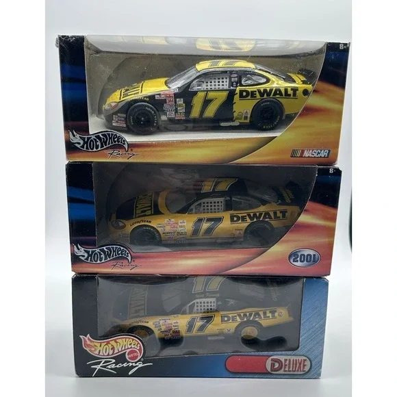 HOT WHEELS NASCAR 1:24 MATT KENSETH #17 DEWALT DIECAST CAR 3 CAR LOT