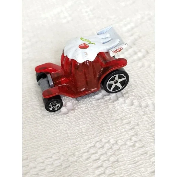 Hot Wheels Dessert Drifter Translucent Red Gelatin Sundae Diecast Car 1:64 Scale