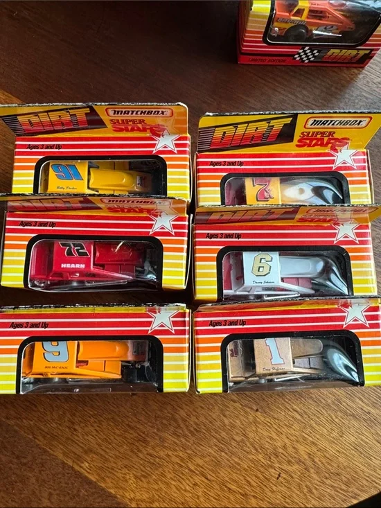 1992 Matchbox DIRT Super Stars Assorted -full set of 6