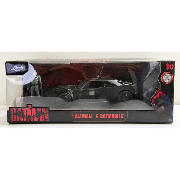 Jada The Batman Batmobile & Figure‎ Black Die-Cast 1:24 Scale 32731