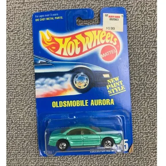 Hot Wheels Oldsmobile Aurora Die Cast Car Green New‎ Paint Style # 265 12358