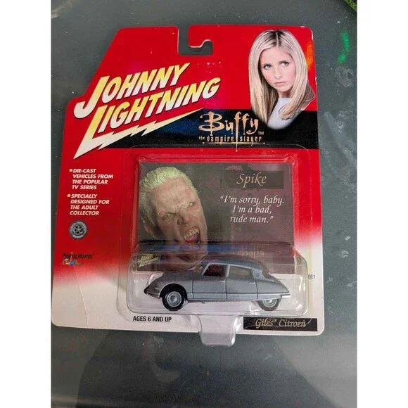 Johnny Lightning Buffy the Vampire Slayer Giles Citroen Diecast Car Spike Card