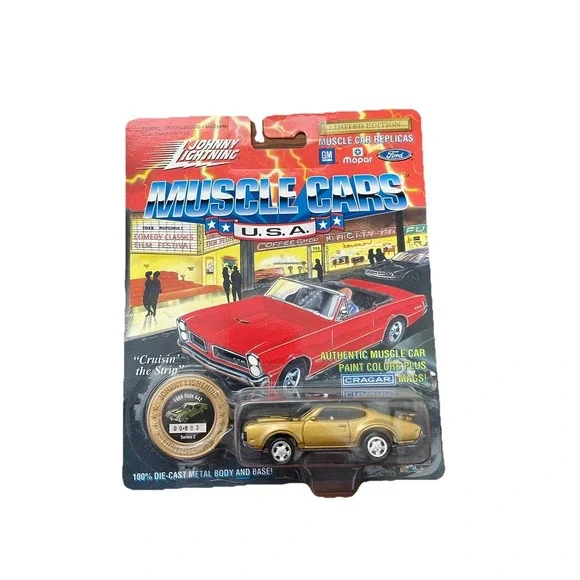 1994 Johnny Lightning USA Muscle Cars Series‎ 2 1969 Olds 442 Gold w/Cragar Mags