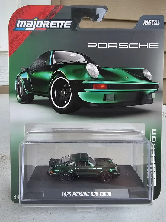 Majorette 1975 Porsche 930 Turbo Green 1:64 Collector Series Diecast NEW