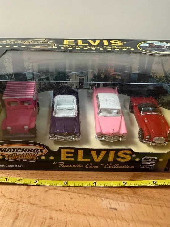 Set of 4 Elvis Matchbox Favorite Cars, New in box