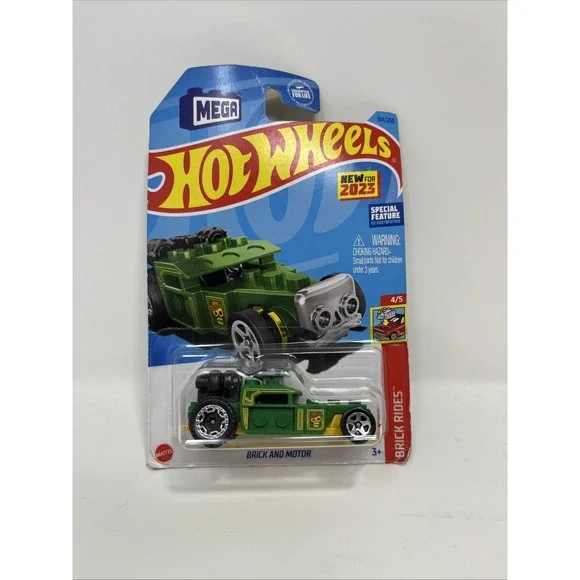 Hot Wheels Brick And Motor Green #104 - 2023 Brick Rides‎