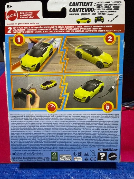 Mattel Hot Wheels Neon Yellow & Black Remote Control Sports Car