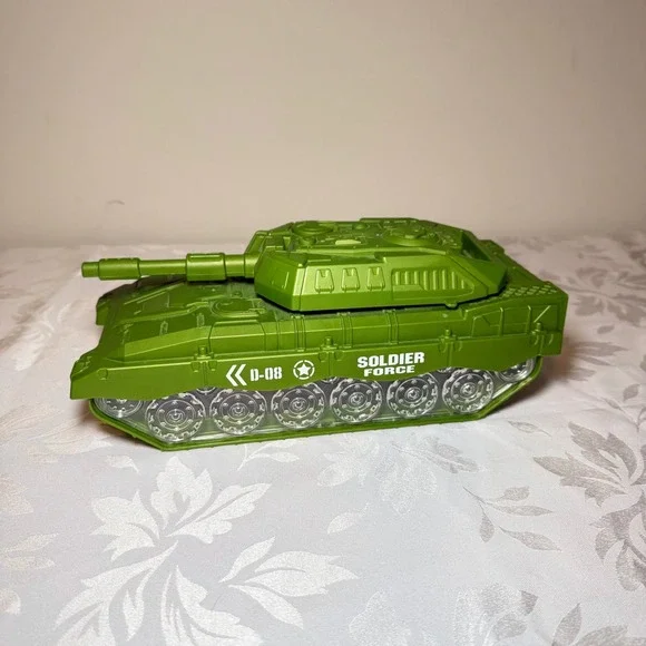 Soldier Force D-08 Military Tank Toy Green Army Vehicle Rotating Turret