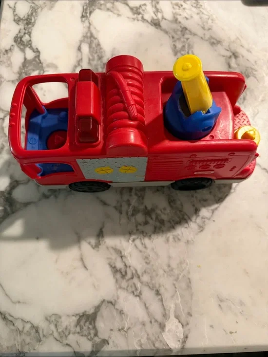 $8 ADD ON Fisher price little people Red Fire Truck Toy with sounds and lights