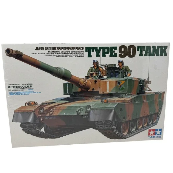 Tamiya 1/35 JGSDF Type 90 Tank Military Model‎ Kit 35208 Vintage 1996