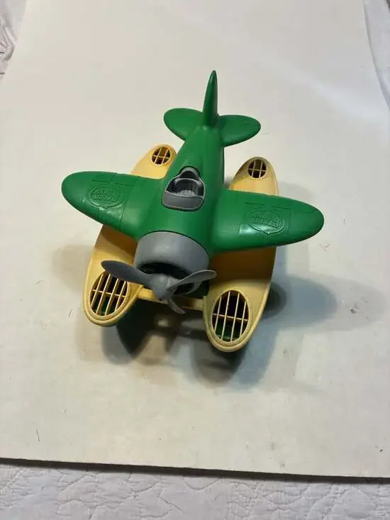 Green Toys Seaplane Green and Yellow Plastic Bath Toy