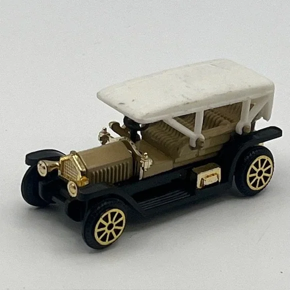 High Speed No 215 Vintage Diecast Car Tan White Gold Tone Touring Car Model