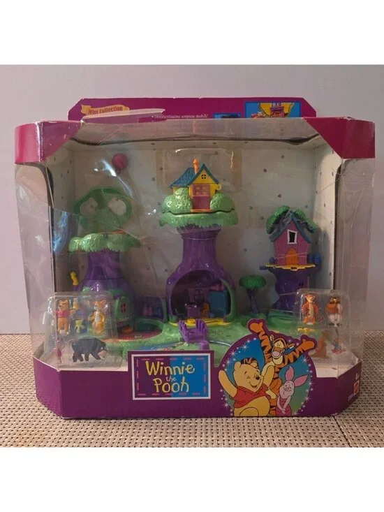 rare vtg DISNEY WINNIE THE POOH HUNDRED ACRE WOOD TREEHOUSE PLAYSET polly pocket