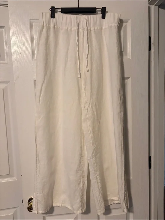 Banana Republic Wide-Leg Drawstring Linen Pants