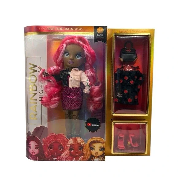Rainbow High EMI VANDA Doll Series 3‎ Daria Roselyn (Pink) Fashion w/2 Outfits
