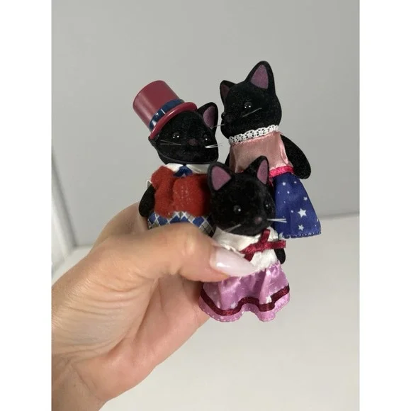 Sylvanian Family Starry sky cat DAD MOM SISTER Calico Critters Japan Limited SET