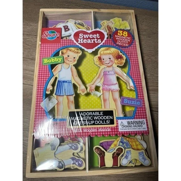 T. S.‎ Shure Sweet Hearts Wooden Magnetic Dress-up Dolls Ages 3 and Up