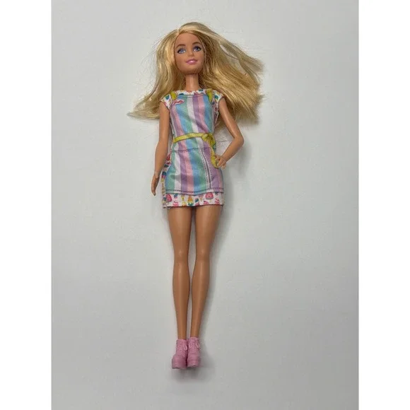 Barbie Doll Ice Cream Print Dress Pink Sneakers Mattel‎ 2015