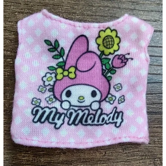 Barbie My Melody Hello Kitty Top Shirt ONLY Clothes Accessory Toy T-Shirt Z32