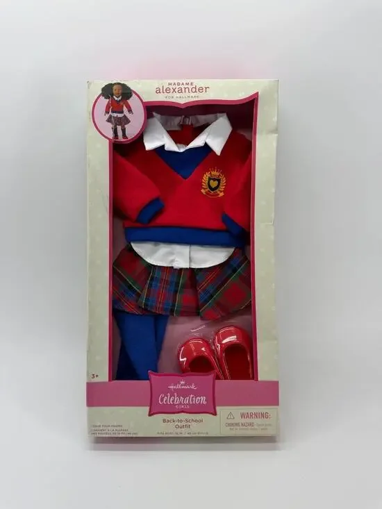 Madame Alexander Hallmark Celebration Girls Back to School 18in Doll Outfit
