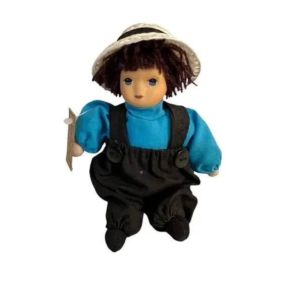Springford Inc Amish Boy porcelain face cloth doll 5