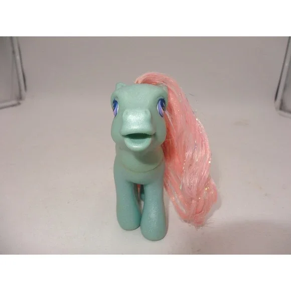 My Little Pony Piccolo Figure‎ With Glitter Hair Teal Pink Hasbro VTG 2002 G3