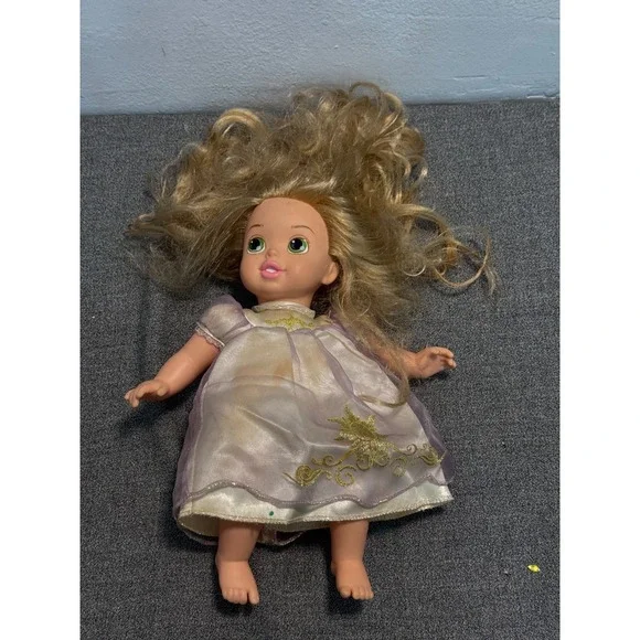 Disney Tollytots My First Princess Baby Doll Rapunzel Blonde Hair Green Eyes