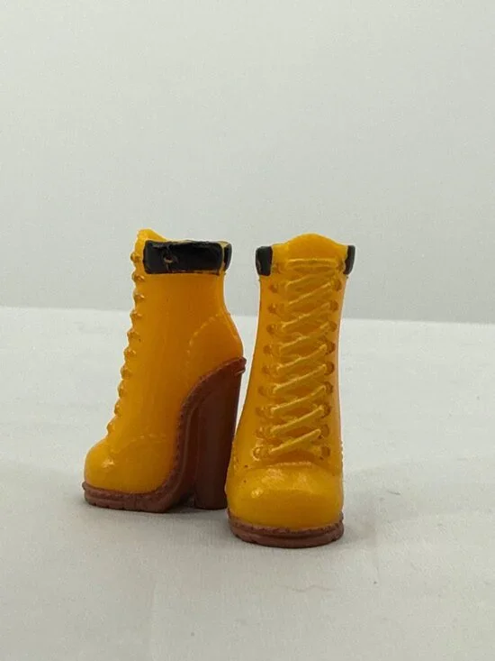 LOL Surprise OMG Swag Doll Shoes Yellow Construction Platform Wedge Boots
