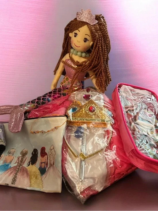 Pink Mermaid Doll with Accessories - Kids Toys