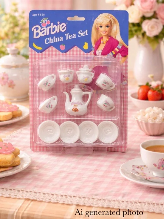 1994 MATTEL, INC. Barbie China Tea Set