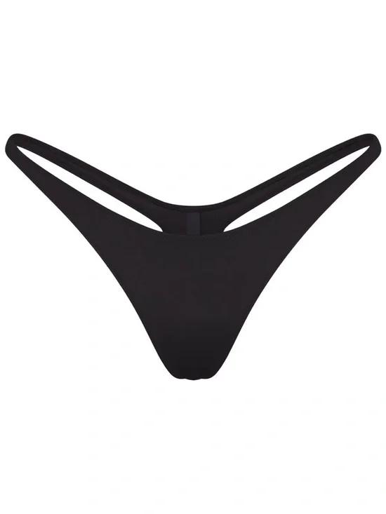 Skims Swim Thong Onyx Size Small