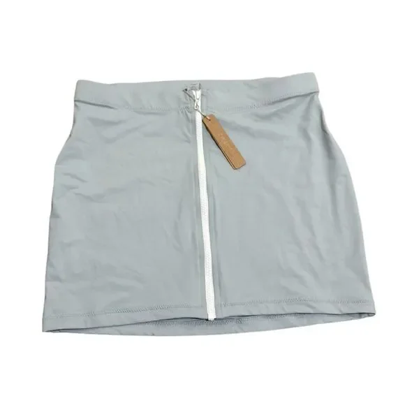 NWT SKIMS Pacific Sporty Mid Rise Stretch Recycled Nylon Mini Swim Skirt