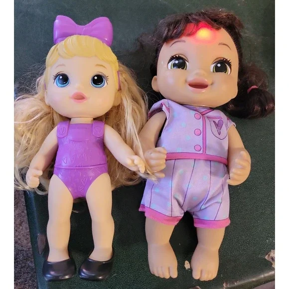 Baby Alive LULU ACHOO Baby Doll  SNEEZES COUGHS + Extra Doll Lot