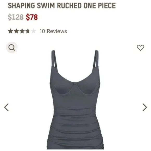 Skims Sculpting swim one piece gunmetal