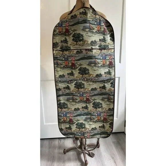 Vtg Holdings‎ Fine Accessories Tapestry Golf Hanging Garment  Bag w/ Travel Bag