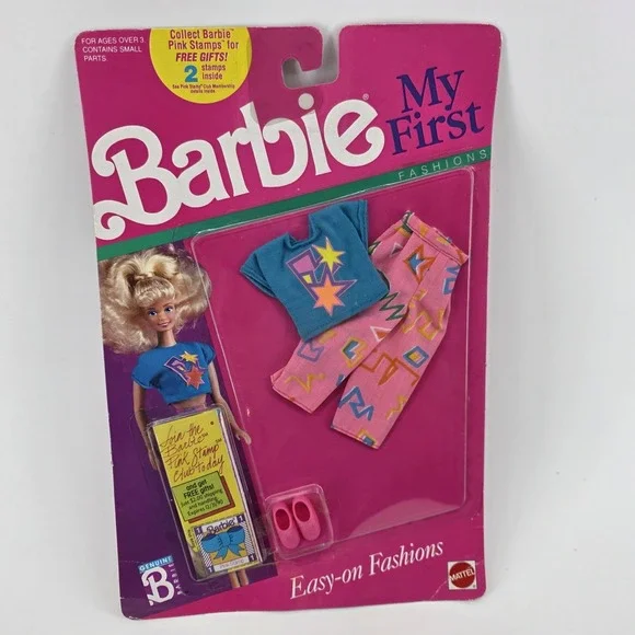 NIP VINTAGE 1989 EASY-ON MY FIRST BARBIE FASHIONS COLLECTIBLE OUTFIT‎ MATTEL