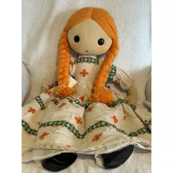 Vintage French Cloth Rag Doll 31