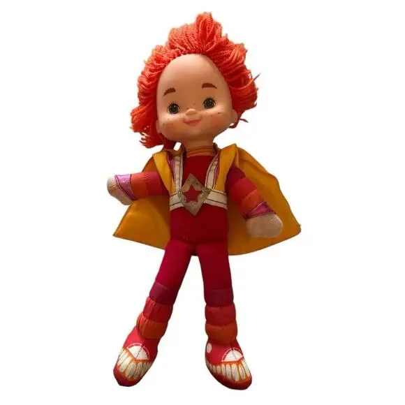 Vintage 1983 Hallmark Cards Rainbow Brite Red Butler 10” Doll Toy Mattel w Cape