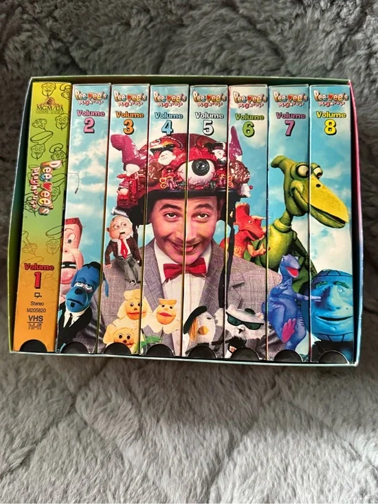 Vintage Pee-wee's Playhouse Kids VHS Box Set - Colorful Multi-Color Collection