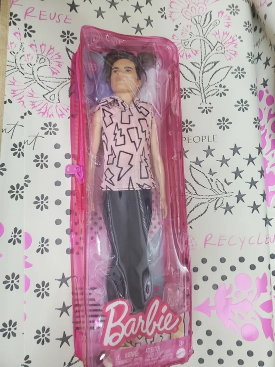 Barbie Fashion Doll #193 in Pink Graphic Top and Black Pants