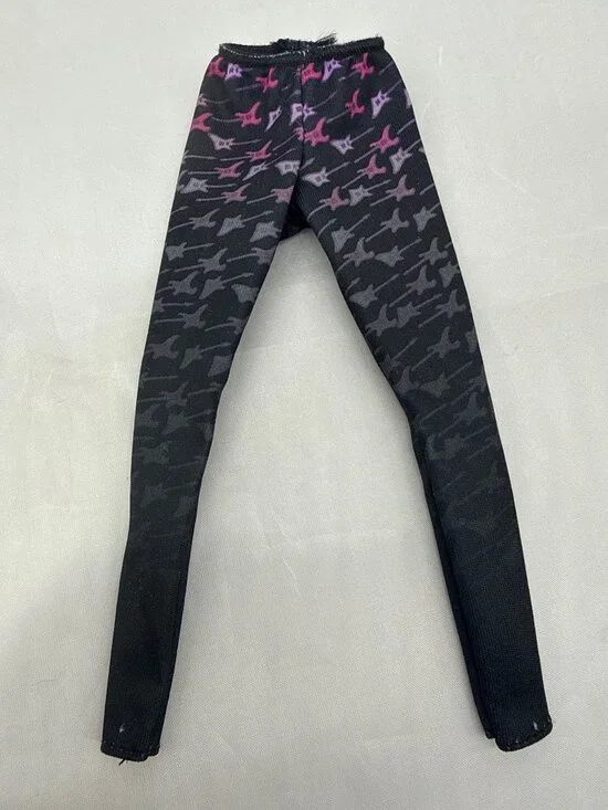 Vintage Barbie Rockers Doll Black Leggings Pink Electric Guitar Pants Mattel