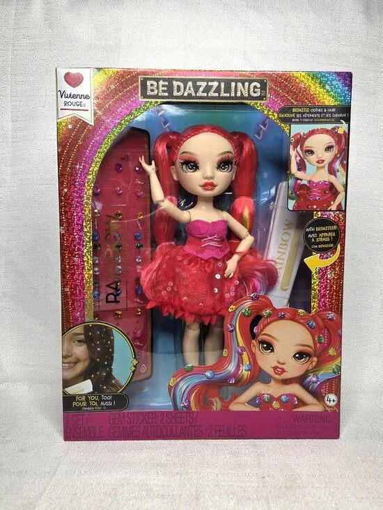 Rainbow High Be Dazzling Fashion Dolls Vivienne Rouge Red with Bedazzler Tool...