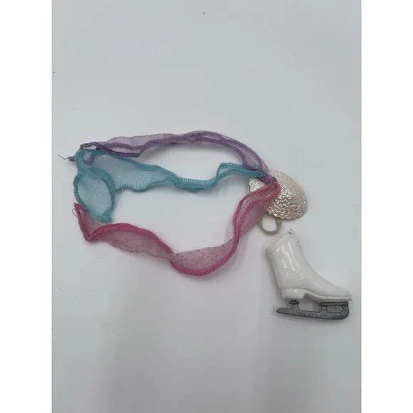 Vtg 1989 Ice Capades Barbie Hair Hat Cap & Single Skate Lot Replacement