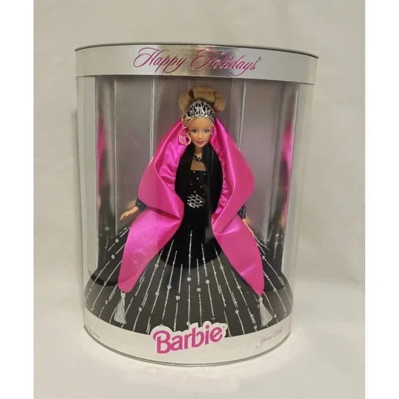 1998 Happy Holidays  Barbie Special Edition Christmas Doll Black Dress NRFB