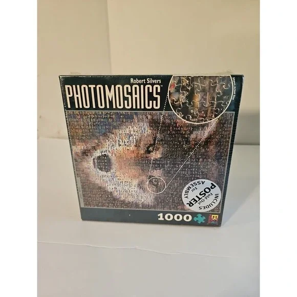 Photomosaics Grey Wolf 1000 Piece Puzzle BRAND NEW SEALED FAST‎ SHIPPING!