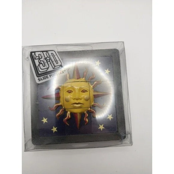 Vintage DaMert 3D Slide Puzzle Game Celestial Sun Stars Witchy Whimsy 1994